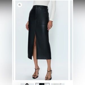 Pistola Alice faux leather midi skirt size 27